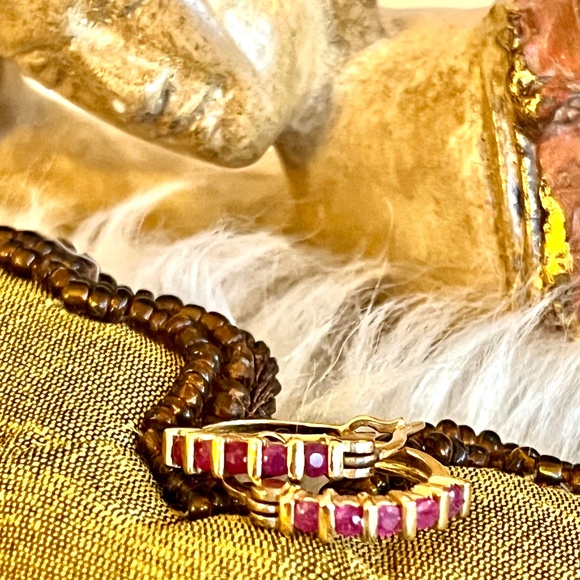 Genuine Ruby Earrings - Picture 5 of 7